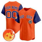 Custom Boston Red Sox x Dragon Ball Royal Orange KLUNKIM Vapor Premier Limited Jersey - All Stitched