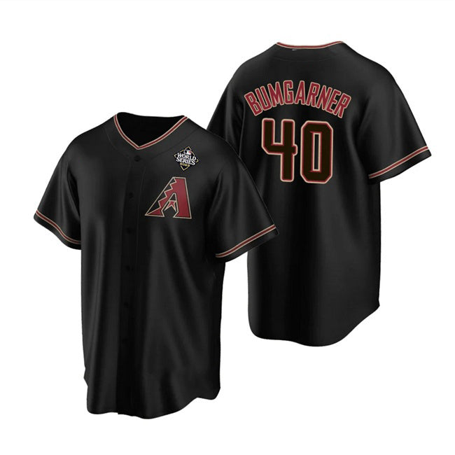 Arizona Diamondbacks #40 Madison Bumgarner Black KLUNKIM 2023 World Series Cool Base Stitched Jersey