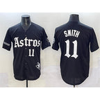 Houston Astros #11 Cam Smith Black KLUNKIM Gothic 'Houston Born Barrio Raised' Limited Stitched Jersey
