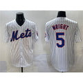 New York Mets #5 David Wright White KLUNKIM Stitched Jersey
