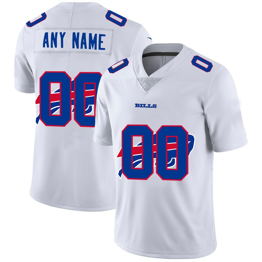 Custom B.Bills White KLUNKIM Team Big Logo Vapor Untouchable Limited Jersey