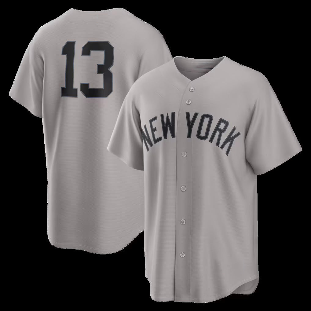 New York Yankees #13 Jazz Chisholm Jr. Gray KLUNKIM Road Replica Jersey