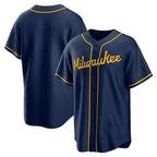 Milwaukee Brewers Navy KLUNKIM Alternate Replica Team Jersey
