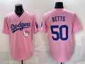Los Angeles Dodgers #50 Mookie Betts Pink KLUNKIM 2025 Hello Kitty Vapor Limited Stitched Jersey