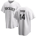 Colorado Rockies #14 Ezequiel Tovar White KLUNKIM Cool Base Stitched Jersey
