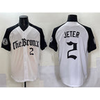 New York Yankees #2 Derek Jeter White Black KLUNKIM 'Gothic Legacy Edition' Vapor Premier Limited Stitched Jersey