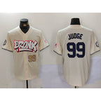 New York Yankees #99 Aaron Judge Cream KLUNKIM Limited Stitched Jerseys