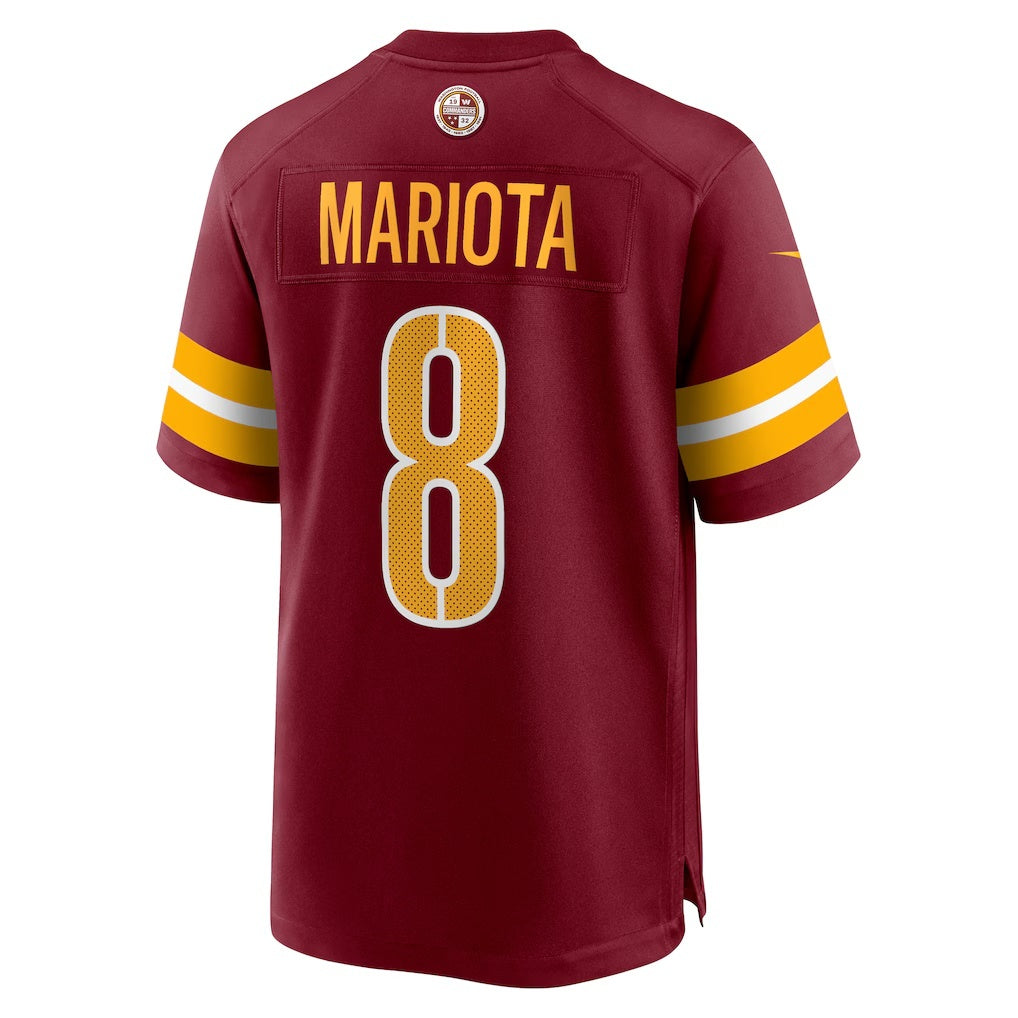 W.Commanders #8 Marcus Mariota Burgundy KLUNKIM Team Game Jersey