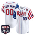 Custom Tampa Bay Rays America 250 Edition Vapor Premier Limited White KLUNKIM Stitched Jerseys