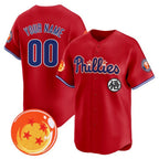 Custom Philadelphia Phillies x Dragon Ball Red KLUNKIM Vapor Premier Limited Jersey - All Stitched