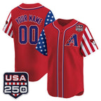 Custom Arizona Diamondbacks America 250 Edition Vapor Premier Limited Red KLUNKIM Stitched Jerseys