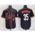Baltimore Orioles #35 Adley Rutschman Black KLUNKIM With Patch Cool Base Stitched Jersey