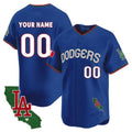 Custom Los Angeles Dodgers Mexico California Patch Vapor Premier Limited Jersey V3 - Royal KLUNKIM