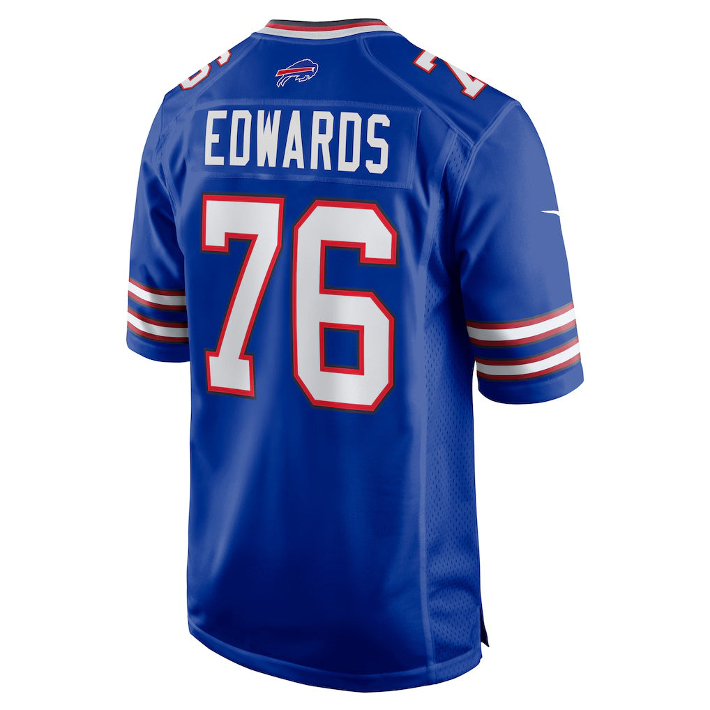 B.Bills #76 David Edwards Royal KLUNKIM Game Jersey