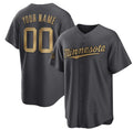 Custom Minnesota Twins Active Player Charcoal KLUNKIM 2022 All-Star Cool Base Stitched Jersey