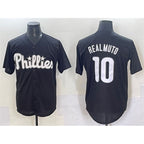 Philadelphia Phillies #10 J.T. Realmuto Black KLUNKIM Lights Out Limited Stitched Jersey