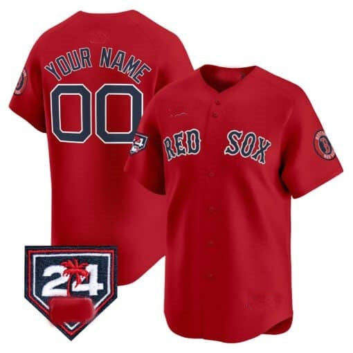 Custom Boston Red Sox 2024 Spring Training Patch Vapor Premier Limited Jersey ¨C Red KLUNKIM