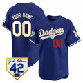 Custom Los Angeles Dodgers 2024 Jackie Robinson Patch Vapor Premier Limited Jersey - Royal KLUNKIM