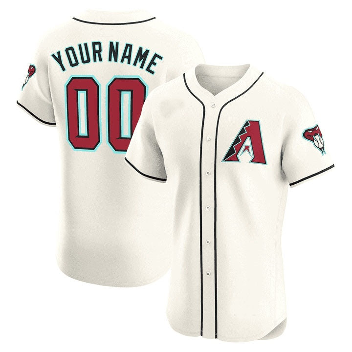 Custom Arizona Diamondbacks 2024 Flex Base Jersey ¨C Cream KLUNKIM