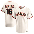 San Francisco Giants #16 Rafael Devers Cream KLUNKIM Home Limited Player Jersey