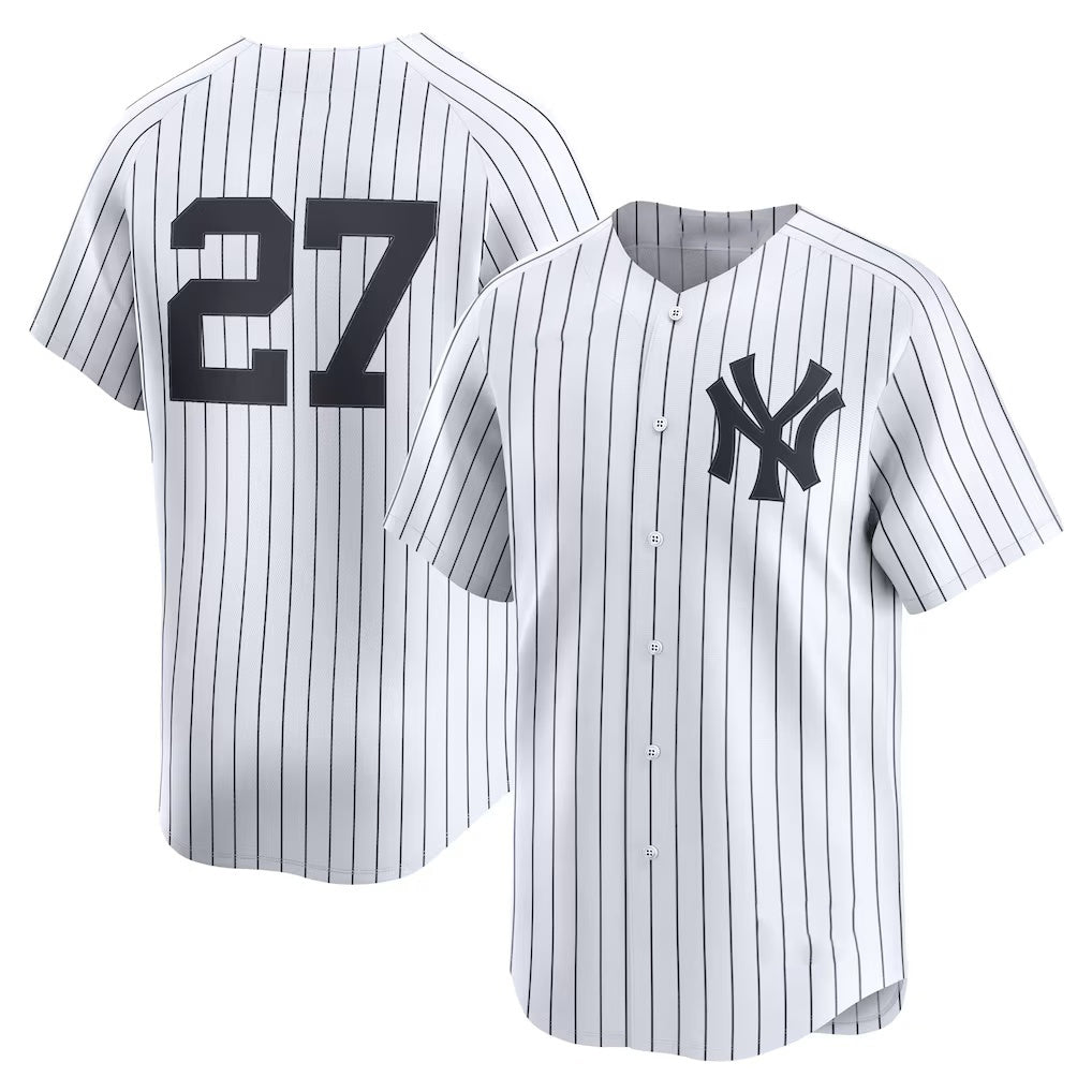 New York Yankees #27 Giancarlo Stanton White KLUNKIM Home Limited Player Jersey 2