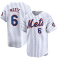 New York Mets #6 Starling Marte White KLUNKIM 2024 Home Limited Stitched Jersey