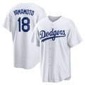 Los Angeles Dodgers #18 Yoshinobu Yamamoto White KLUNKIM Home Replica Player Jersey