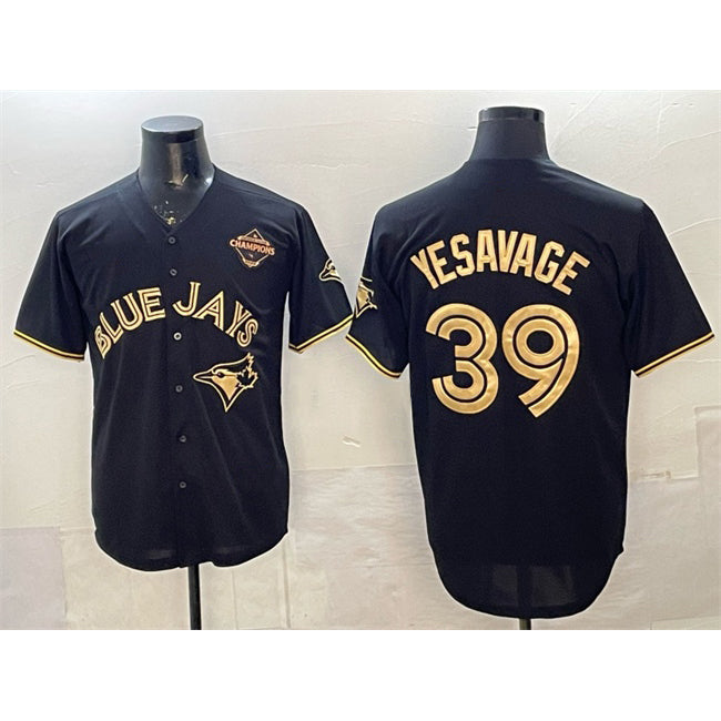 Toronto Blue Jays #39 Trey Yesavage Black Gold KLUNKIM 2025 American League Champions Limited Stitched Jersey