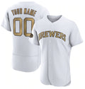 Custom Milwaukee Brewers Active Player White KLUNKIM 2022 All-Star Flex Base Stitched Jersey 2