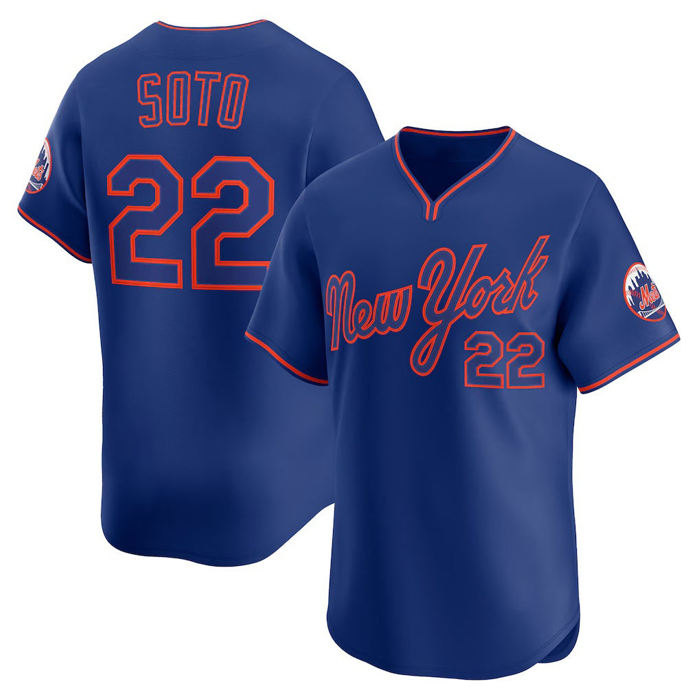 New York Mets #22 Juan Soto Royal KLUNKIM Alternate Limited Player Jersey