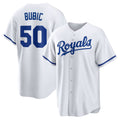 Kansas City Royals #50 Kris Bubic KLUNKIM White Home Replica Jersey