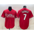 Philadelphia Phillies #7 Trea Turner Red KLUNKIM Cool Base Stitched Jersey