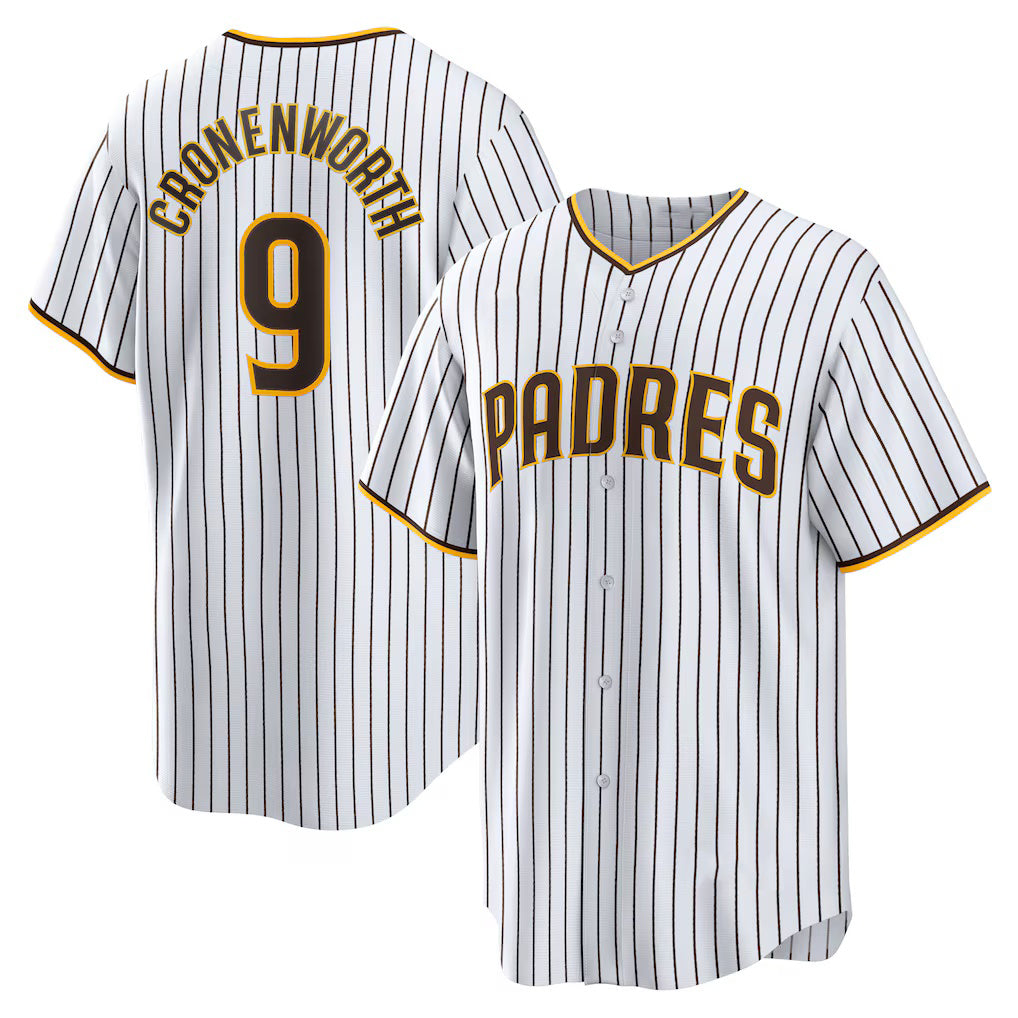 San Diego Padres #9 Jake Cronenworth White KLUNKIM Home Replica Jersey