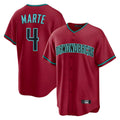 Arizona Diamondbacks #4 Ketel Marte Player Red KLUNKIM Home Game Stitched Jerseys