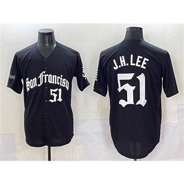 San Francisco Giants #51 Jung Hoo Lee Black KLUNKIM 'Gothic Fog Edition' Vapor Premier Limited Stitched Jersey