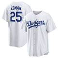 Los Angeles Dodgers #25 Tommy Edman White KLUNKIM Home Replica Jersey