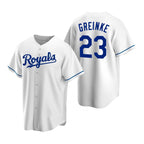 Kansas City Royals #23 Zack Greinke White KLUNKIM Cool Base Stitched Jersey