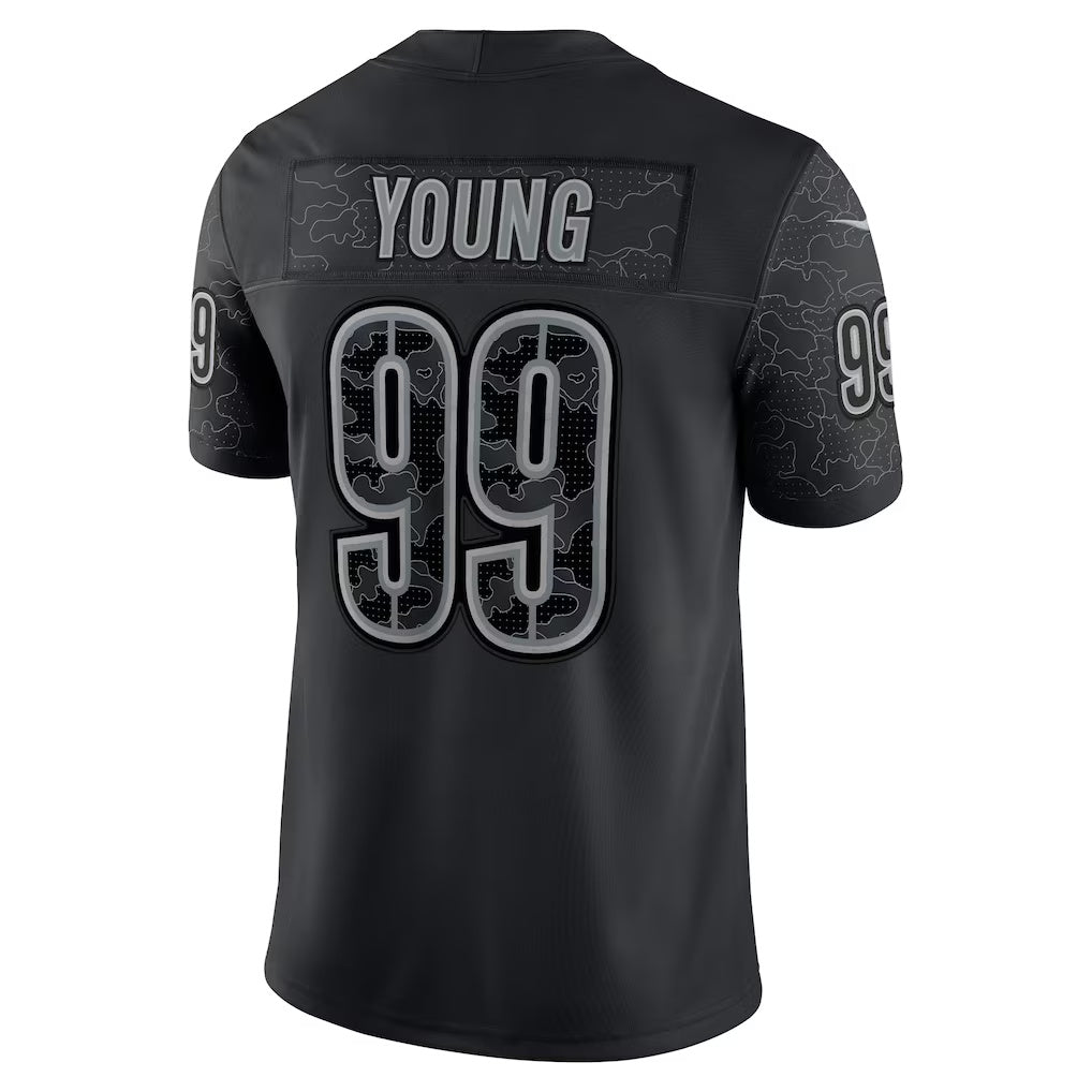 W.Commanders #99 Chase Young Black KLUNKIM RFLCTV Limited Jersey