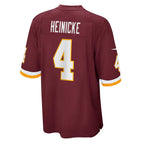 W.Football Team #4 Taylor Heinicke Burgundy KLUNKIM Team Game Jersey