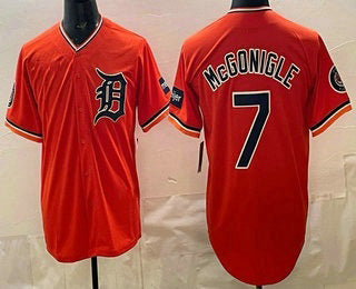 Detroit Tigers #7 Kevin McGonigle Orange KLUNKIM Limited Jersey