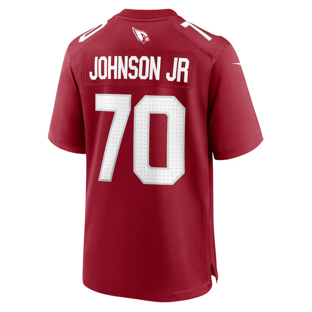 A.Cardinals #70 Paris Johnson Jr. Cardinal KLUNKIM Game Jersey