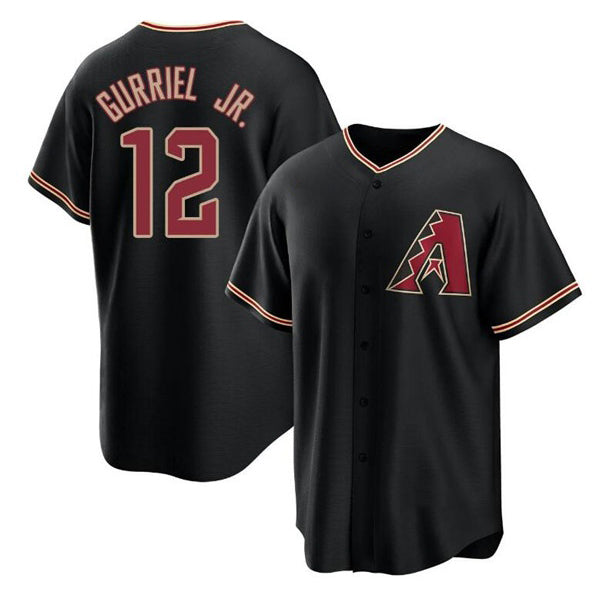 Arizona Diamondbacks #12 Lourdes Gurriel Jr. Black KLUNKIM Cool Base Stitched Jersey