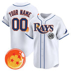 Custom Tampa Bay Rays x Dragon Ball White KLUNKIM Vapor Premier Limited Jersey - All Stitched