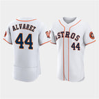 Houston Astros #44 Yordan Alvarez White KLUNKIM 60th Anniversary Flex Base Stitched Jersey