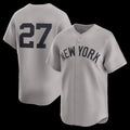 New York Yankees #27 Giancarlo Stanton Gray KLUNKIM Road Limited Player Jersey