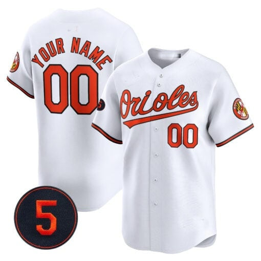 Custom Baltimore Orioles Robinson Patch Vapor Premier Limited Jersey - White KLUNKIM