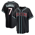 Arizona Diamondbacks #7 Corbin Carroll Player Black KLUNKIM Fashion Out Home Game Stitched Jerseys