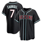 Arizona Diamondbacks #7 Corbin Carroll Player Black KLUNKIM Fashion Out Home Game Stitched Jerseys