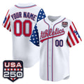 Custom Oakland Athletics America 250 Edition Vapor Premier Limited White KLUNKIM Stitched Jerseys