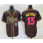 San Diego Padres #13 Manny Machado Brown KLUNKIM NEW 2023 City Connect Cool Base Stitched Jersey